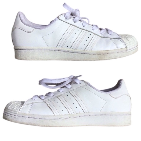 Adidas White Superstar Shoes - Picture 6 of 10